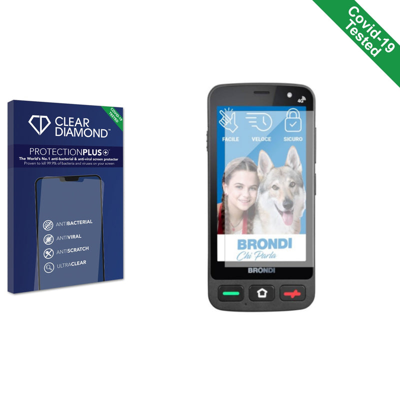 Clear Diamond Anti-viral Screen Protector for Brondi Amico Pocket