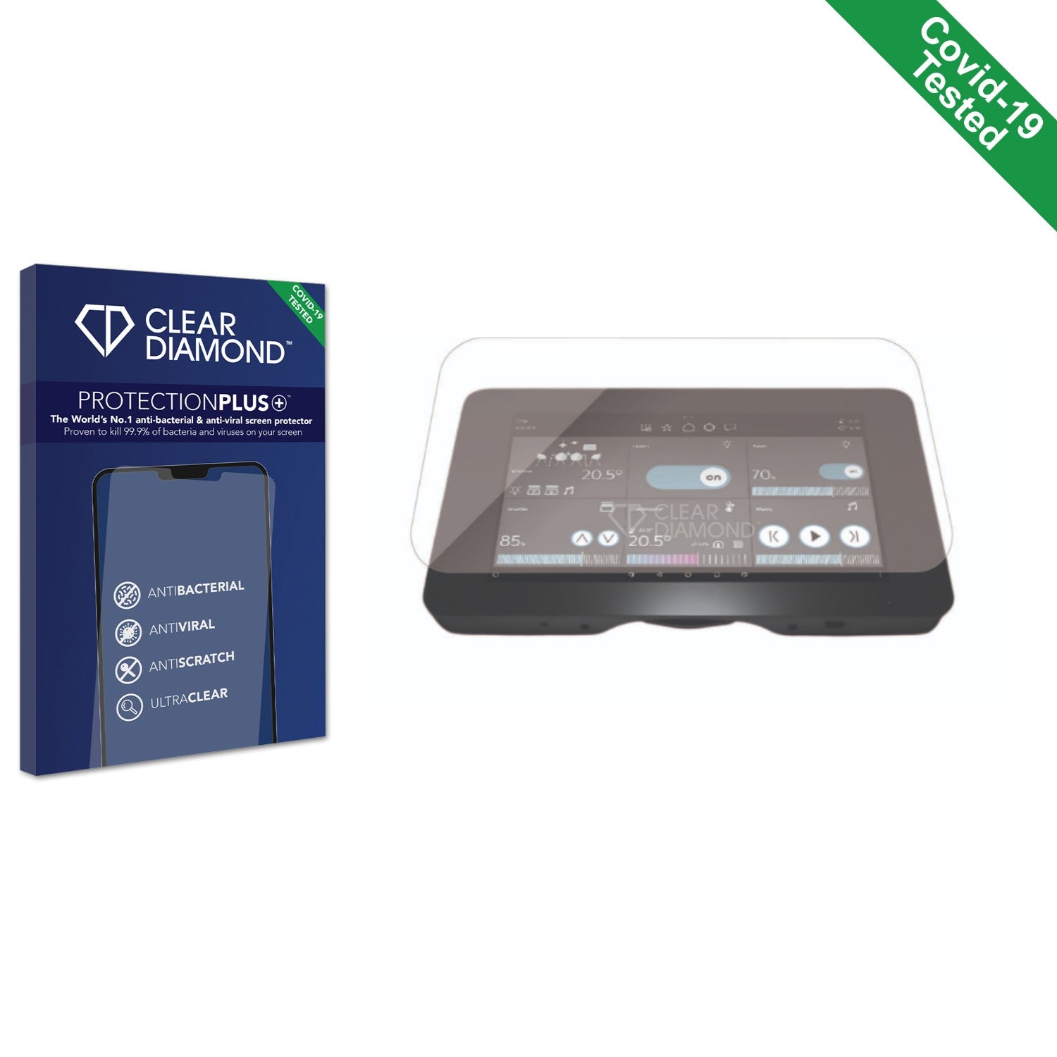 Clear Diamond Anti-viral Screen Protector for KNX Smart Control 8 ...