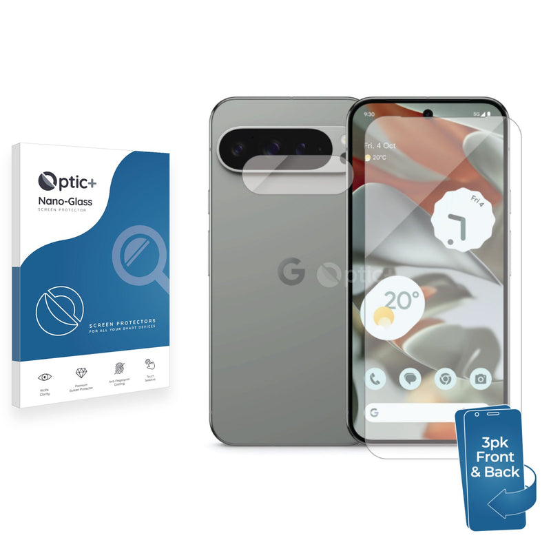 3-pack of Front & Back screen protectors for Google Pixel 9 Pro