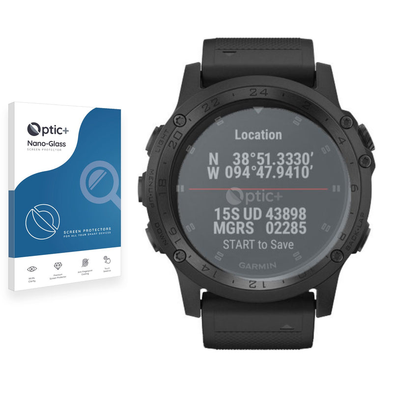 Optic+ Nano Glass Screen Protector for Garmin Tactix Charlie