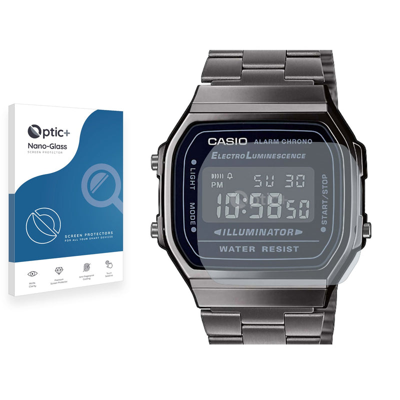 Optic+ Nano Glass Screen Protector for Casio A168WEGG-1BEF