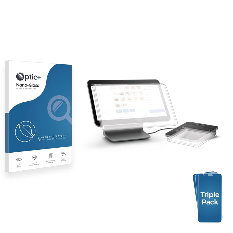 3pk Optic+ Nano Glass Screen Protectors for Square Register