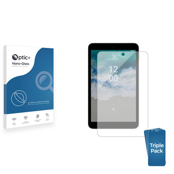 3pk Optic+ Nano Glass Screen Protectors for Nokia T10