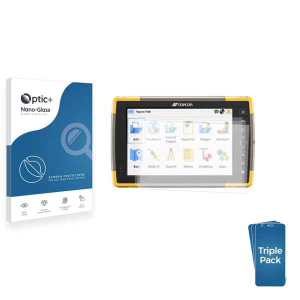 3-pack of Nano Glass screen protectors for Topcon FC-6400