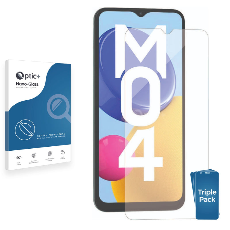 3pk Optic+ Nano Glass Screen Protectors for Samsung Galaxy M04