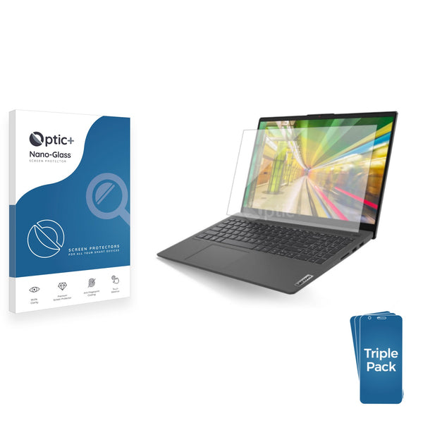 3pk Optic+ Nano Glass Screen Protectors for Lenovo IdeaPad 5 Gen 7 15