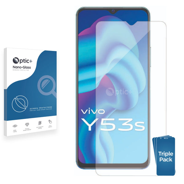 3pk Optic+ Nano Glass Screen Protectors for Vivo Y53s