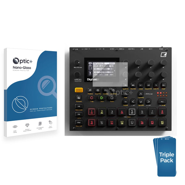 3pk Optic+ Nano Glass Screen Protectors for Elektron Digitakt II