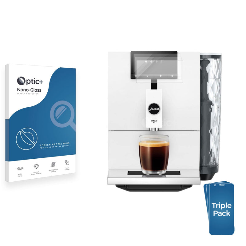 3-pack of Nano Glass screen protectors for Jura ENA 4