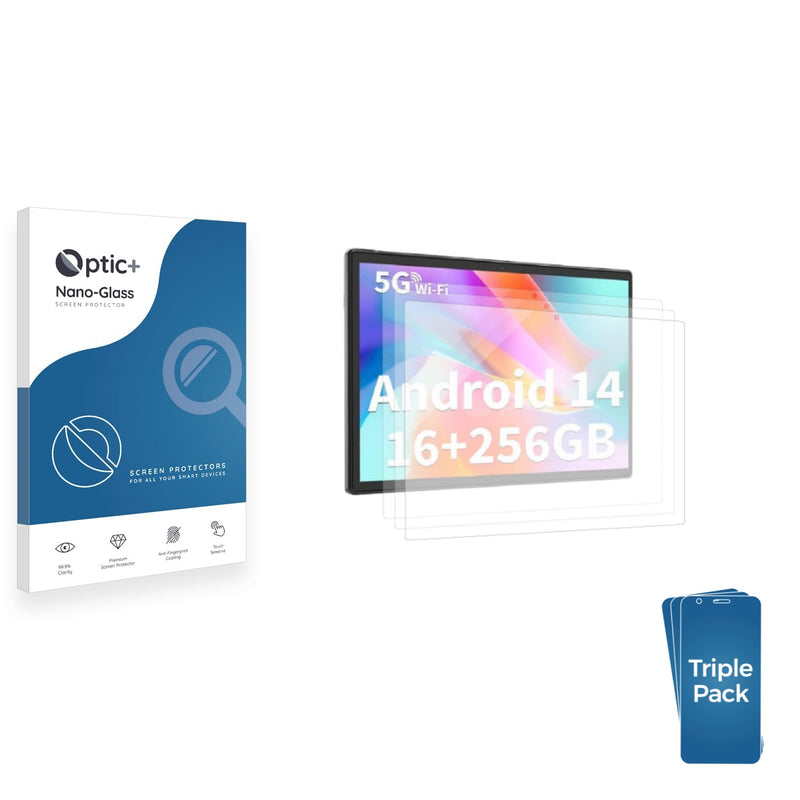 3-pack of Nano Glass screen protectors for QDDQ T901 10"
