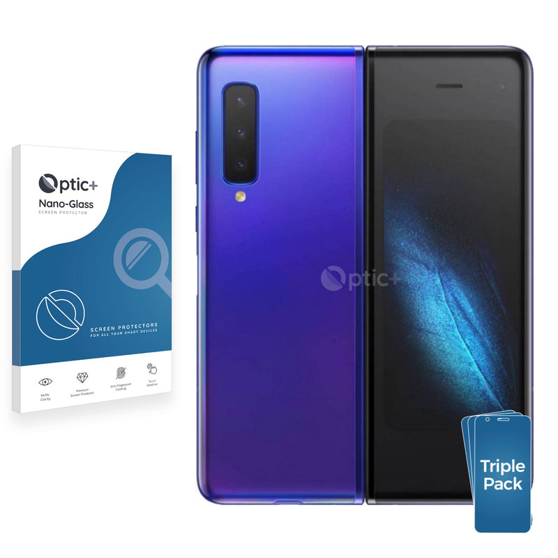 3pk Optic+ Nano Glass Screen Protectors for Samsung Galaxy Fold