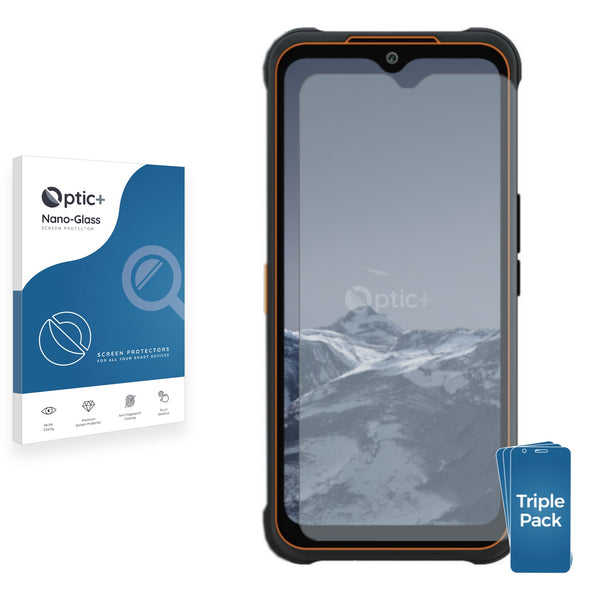 3pk Optic+ Nano Glass Screen Protectors for AGM Glory Pro