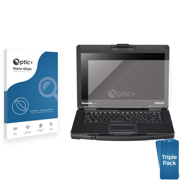 3pk Optic+ Nano Glass Screen Protectors for Panasonic Toughbook CF-54