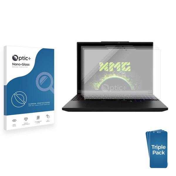 3-pack of Nano Glass screen protectors for XMG Pro 16