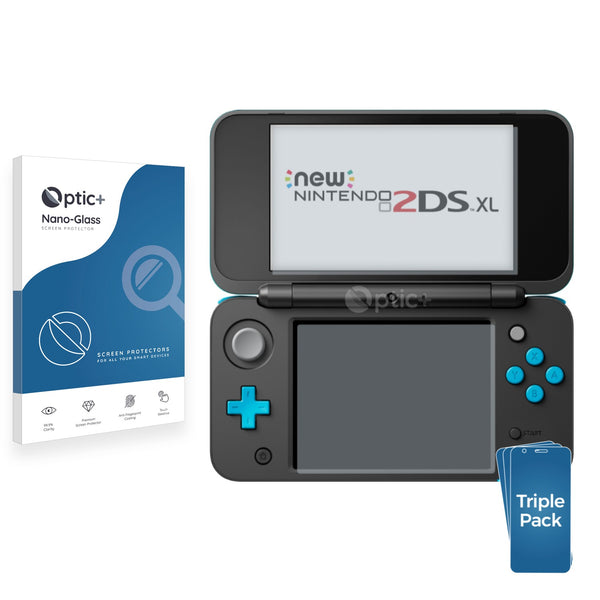 3pk Optic+ Nano Glass Screen Protectors for Nintendo 2DS XL