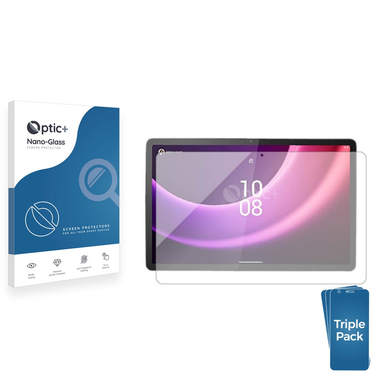 3pk Optic+ Nano Glass Screen Protectors for Lenovo Tab  P11 Gen 2