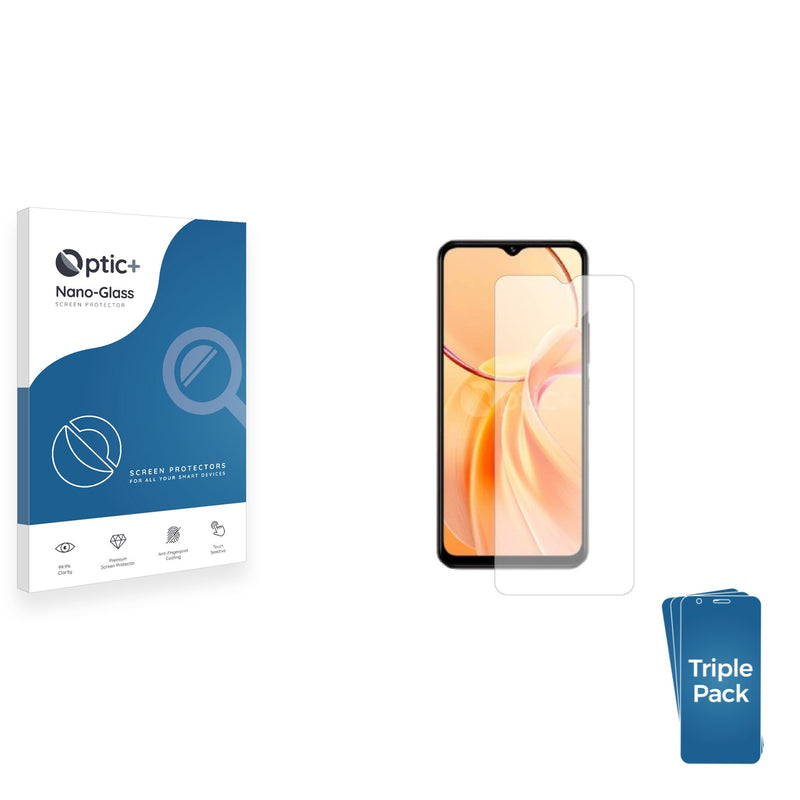 3-pack of Nano Glass screen protectors for Vivo Y28s