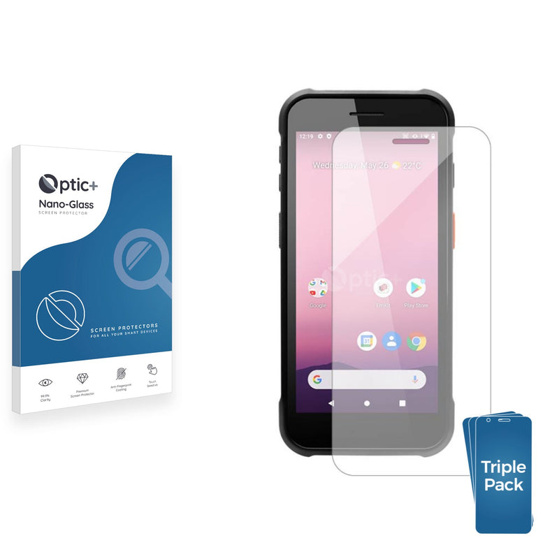 3pk Optic+ Nano Glass Screen Protectors for Point Mobile PM75