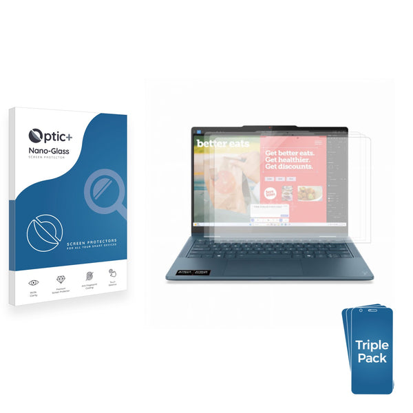 3-pack of Nano Glass screen protectors for Lenovo Yoga 2-in-1 14AKP10
