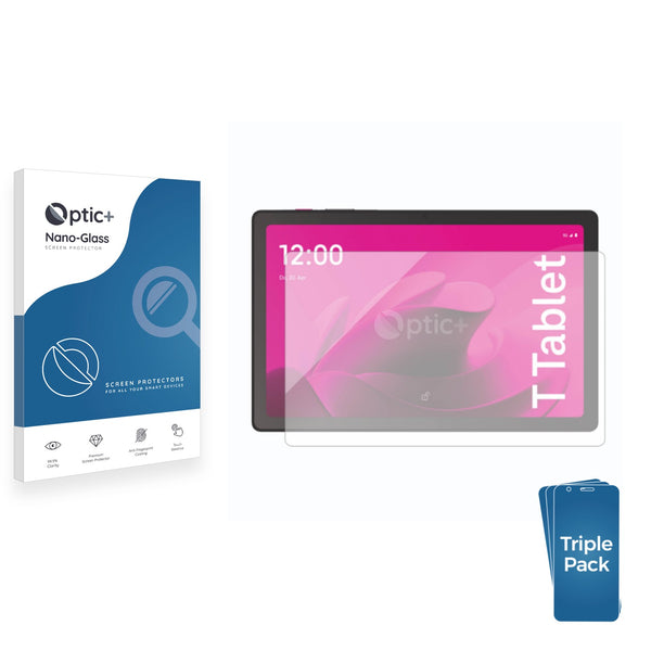 3pk Optic+ Nano Glass Screen Protectors for Telekom T Tablet