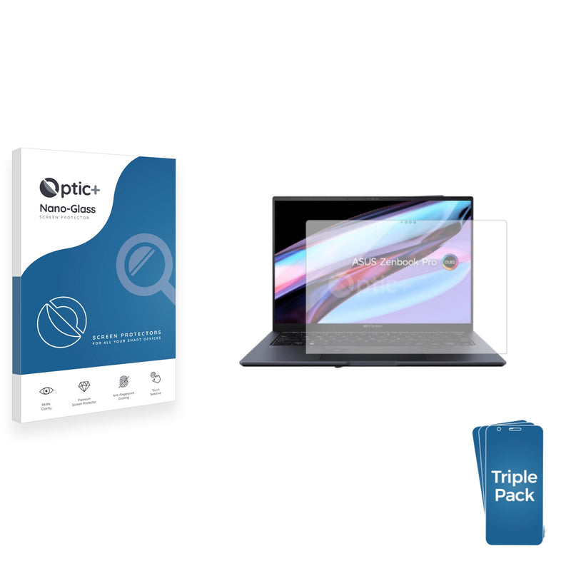 3-pack of Nano Glass screen protectors for ASUS ZenBook Pro 14 UX6404V