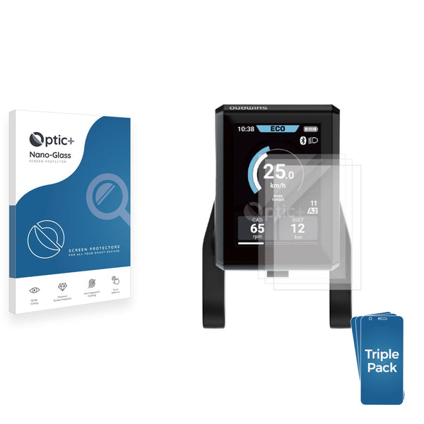 3-pack of Nano Glass screen protectors for Shimano SC-EN610