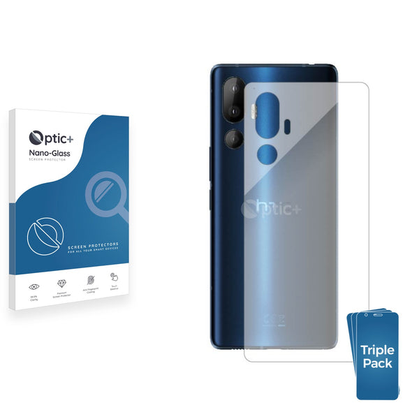 3pk of Nano Glass rear protectors for HTC U24 Pro