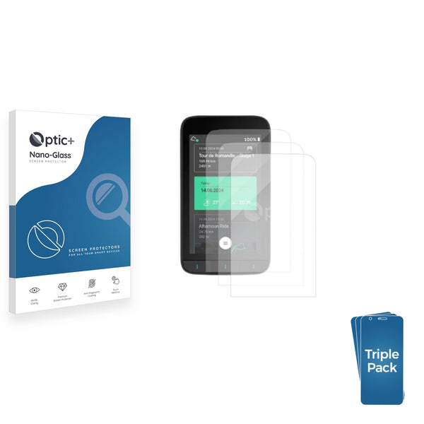 3-pack of Nano Glass screen protectors for Jespr Bike Computer