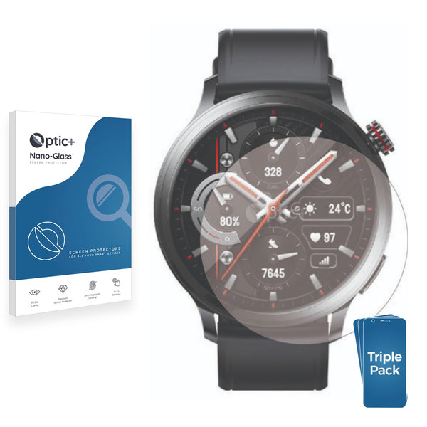 3pk Optic+ Nano Glass Screen Protectors for Honor Watch 4 Pro