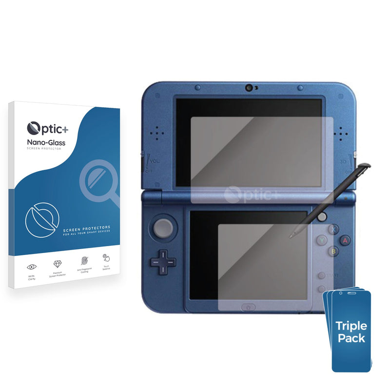 3pk Optic+ Nano Glass Screen Protectors for Nintendo 3DS XL SPM7800