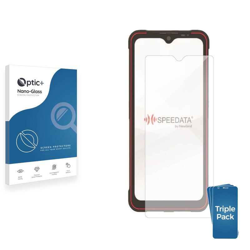 3pk Optic+ Nano Glass Screen Protectors for Newland Speedata FG60 Neptune