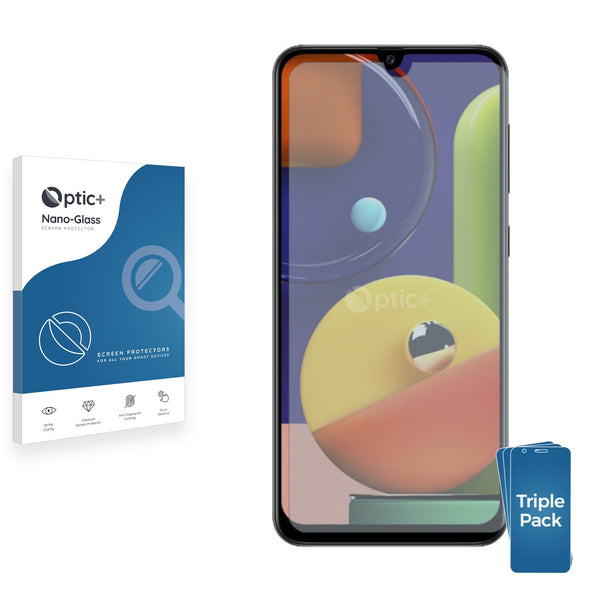 3pk Optic+ Nano Glass Screen Protectors for Samsung Galaxy A50s