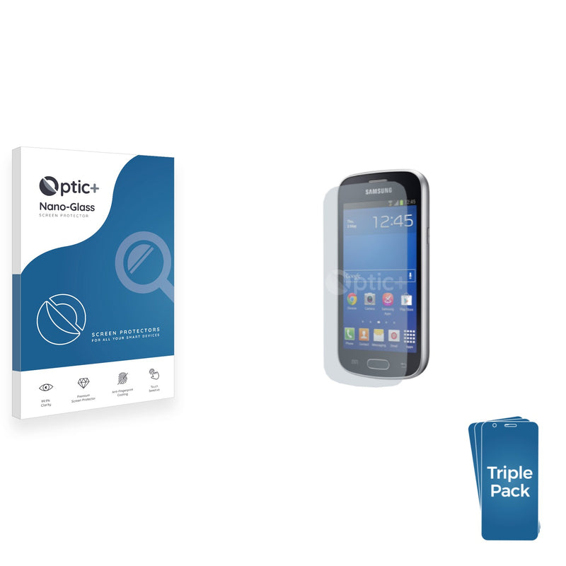 3pk Optic+ Nano Glass Screen Protectors for Samsung GT-S7390