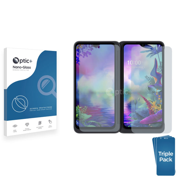 3pk Optic+ Nano Glass Screen Protectors for LG G8X ThinQ