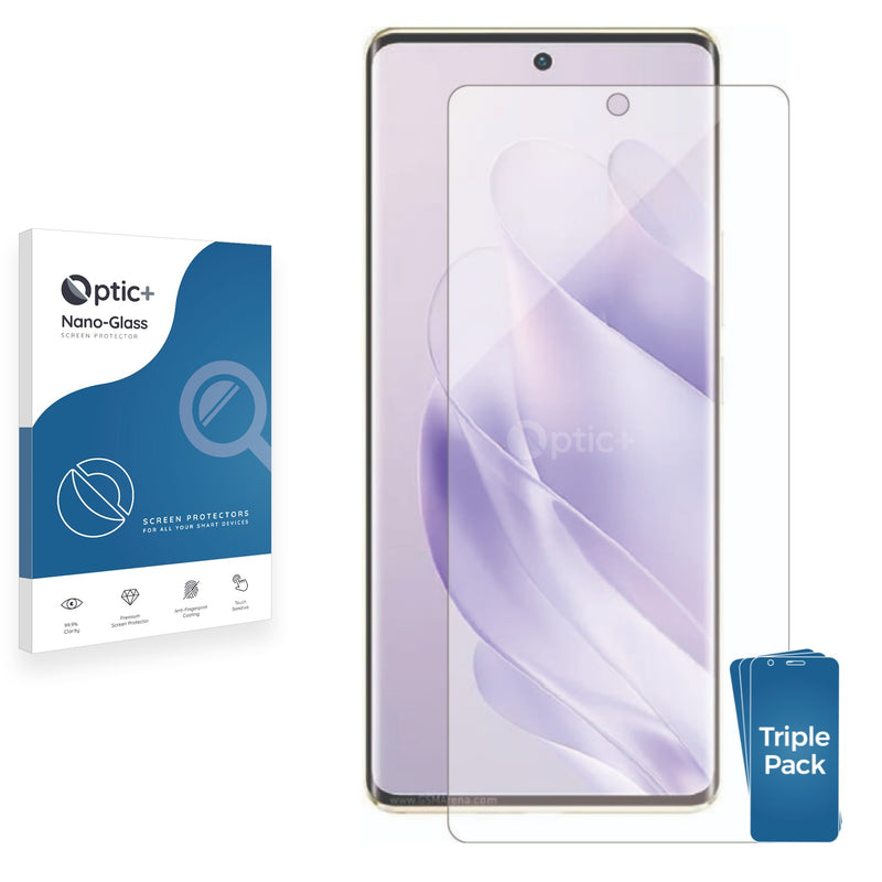 3pk Optic+ Nano Glass Screen Protectors for Infinix Zero 30 4G