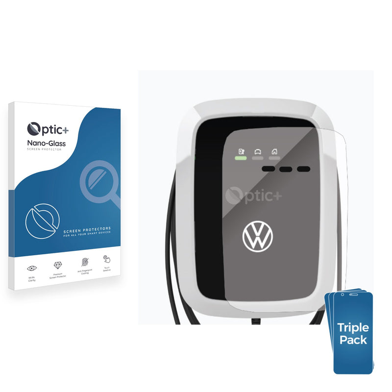 3pk Optic+ Nano Glass Screen Protectors for VW Elli ID. Charger