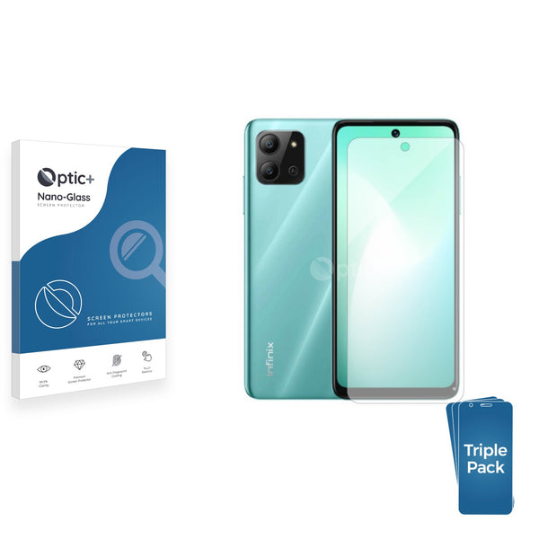 3pk Optic+ Nano Glass Screen Protectors for Infinix Hot 11 2022