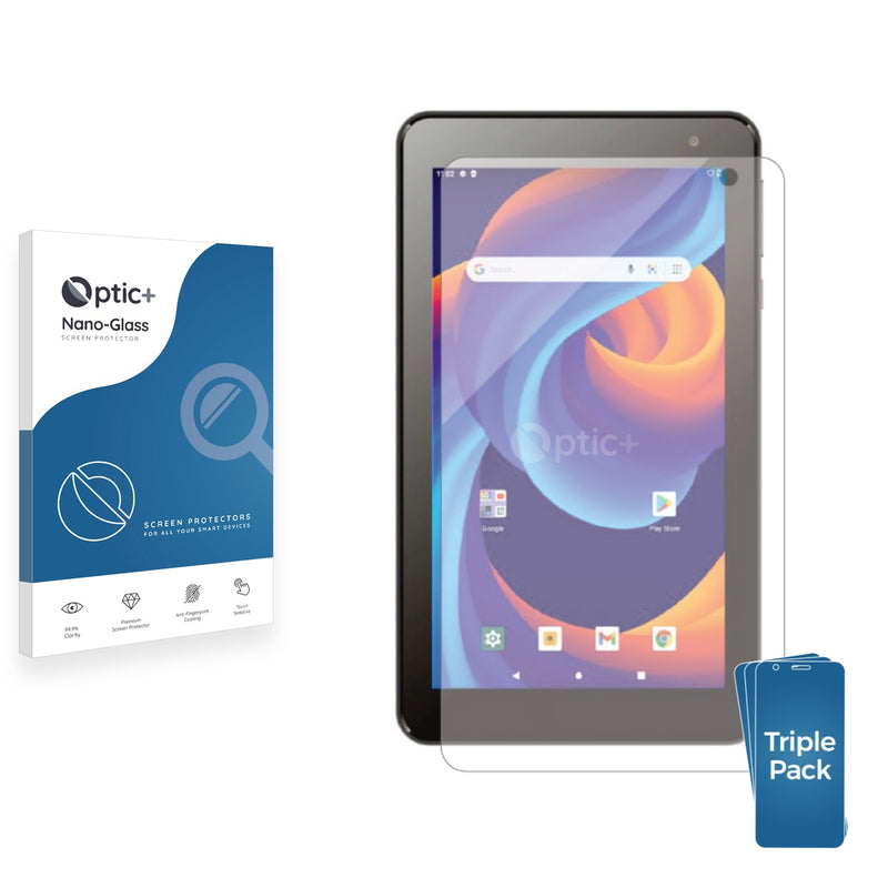 3pk Optic+ Nano Glass Screen Protectors for Everis 8 inch Tablet E0119