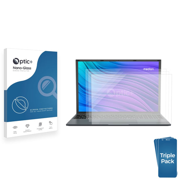 3-pack of Nano Glass screen protectors for MEDION E16443