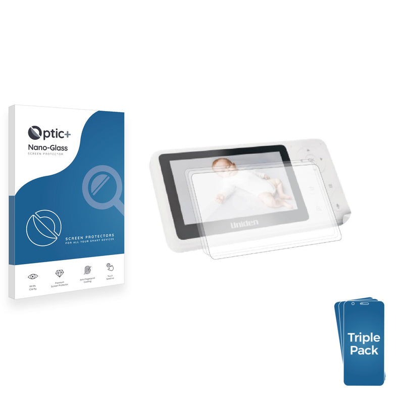 3-pack of Nano Glass screen protectors for Uniden BW 4501