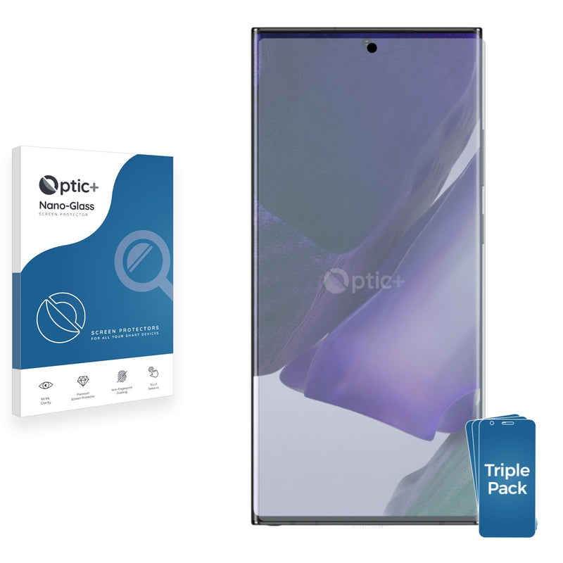 3pk Optic+ Nano Glass Screen Protectors for Samsung Galaxy Note 20 Ultra