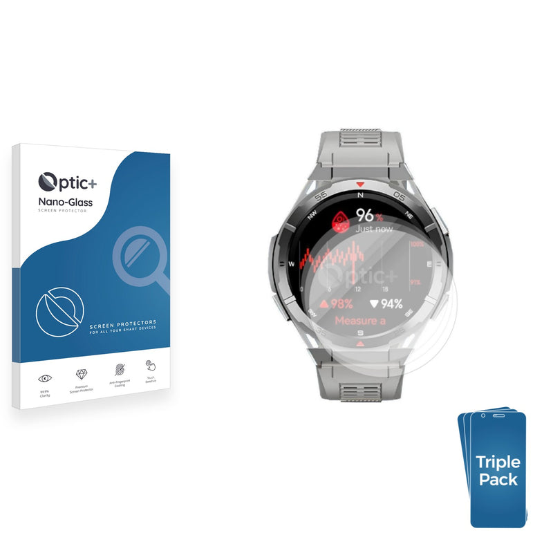 3-pack of Nano Glass screen protectors for Oukitel BT12 1.43"