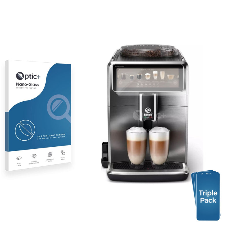 3-pack of Nano Glass screen protectors for Philips Saeco Xelsis Suprema