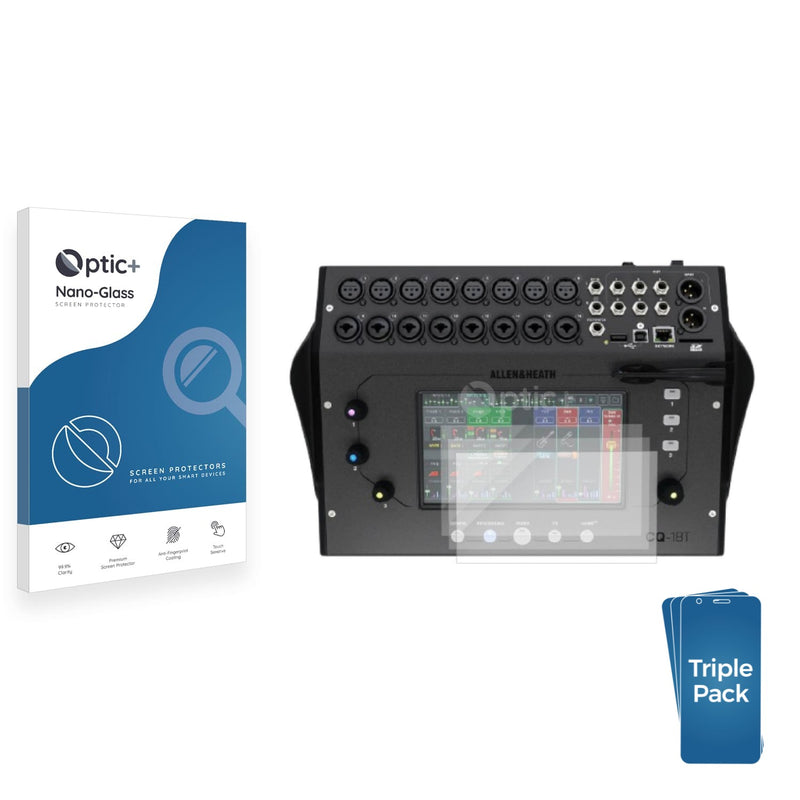 3-pack of Nano Glass screen protectors for Allen&Heath dLive