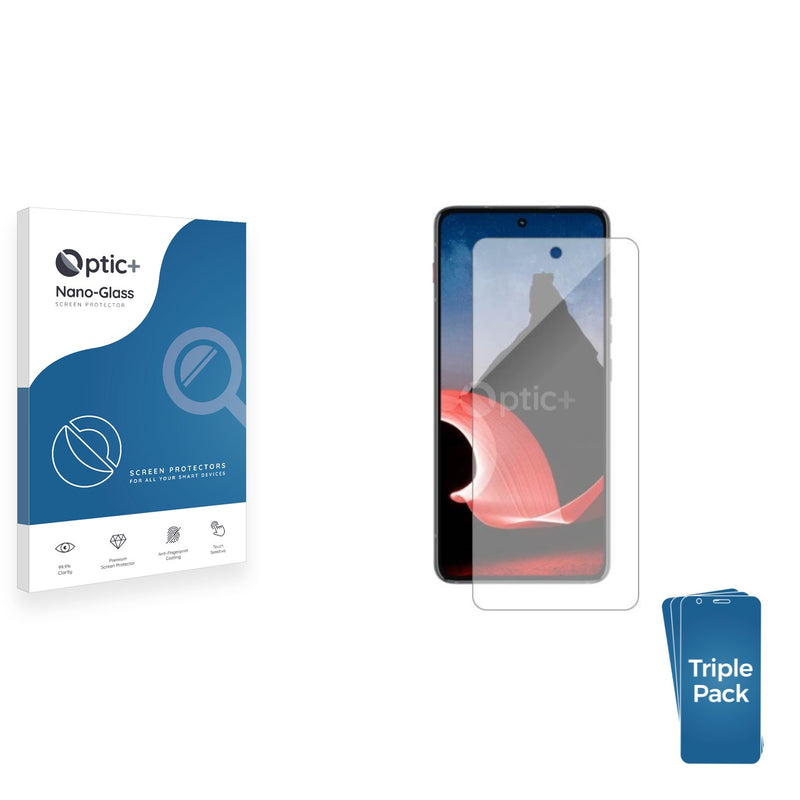 3pk Optic+ Nano Glass Screen Protectors for Motorola ThinkPhone