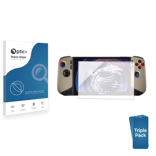 3-pack of Nano Glass screen protectors for MSI Claw 8 AI+ 8"