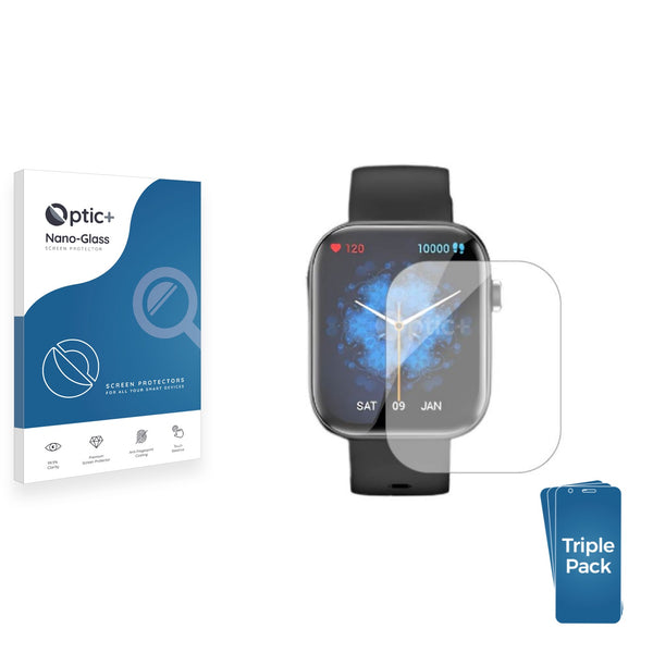 3-pack of Nano Glass screen protectors for Sytifro Smartwatch 1.93"