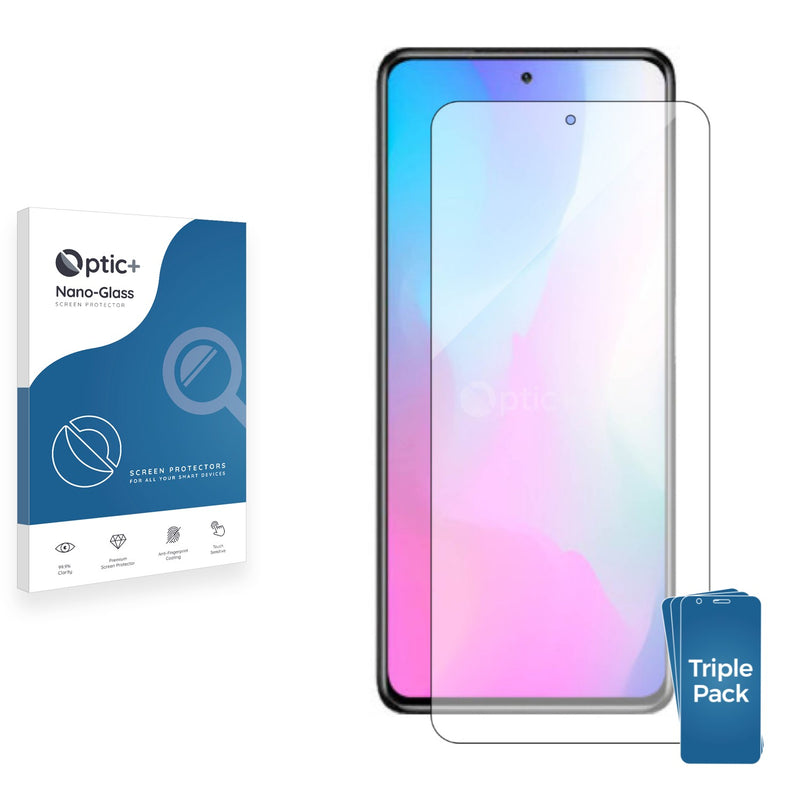 3pk Optic+ Nano Glass Screen Protectors for Vivo Y27s