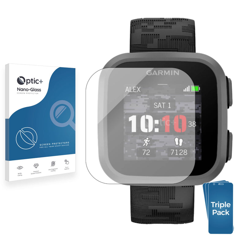 3pk Optic+ Nano Glass Screen Protectors for Garmin Bounce