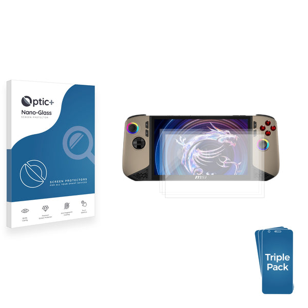 3-pack of Nano Glass screen protectors for MSI Claw 8 AI Plus